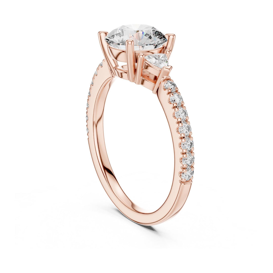 Round Cut Lab Grown Diamond Solitaire Ring, 1.78ct Total, Solid Gold