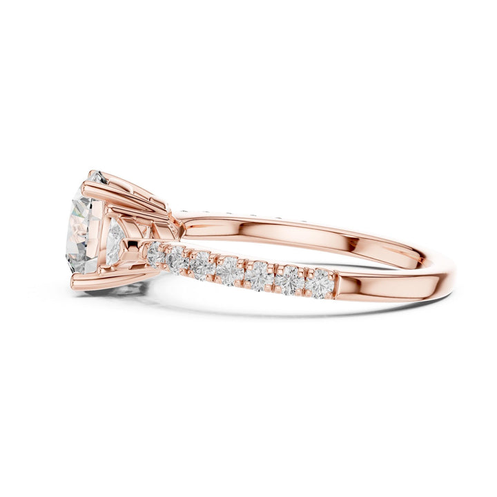 Round Cut Lab Grown Diamond Solitaire Ring, 1.78ct Total, Solid Gold