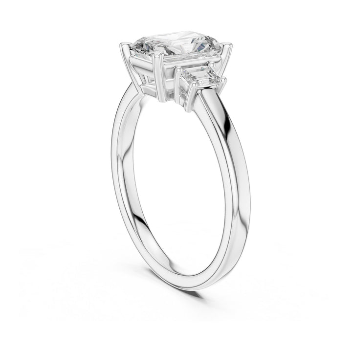 Radiant Cut Lab Grown Diamond Solitaire Ring, 1.70ct Total, Solid Gold