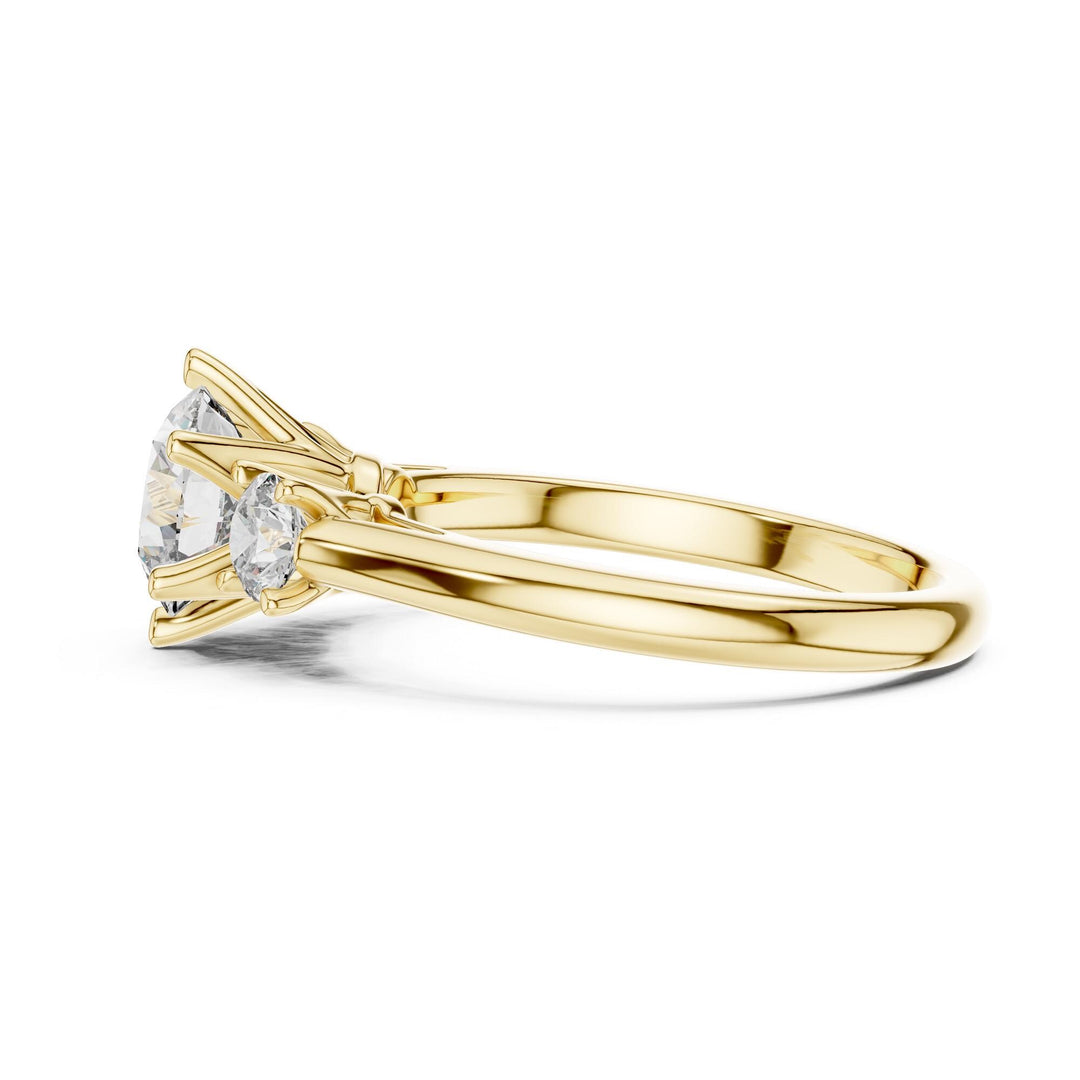 Round Cut Lab Grown Diamond Cluster Ring, 1.81ct Total, Solid Gold