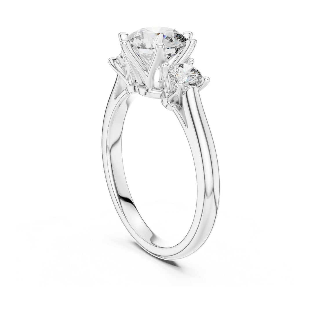 Round Cut Lab Grown Diamond Cluster Ring, 1.81ct Total, Solid Gold