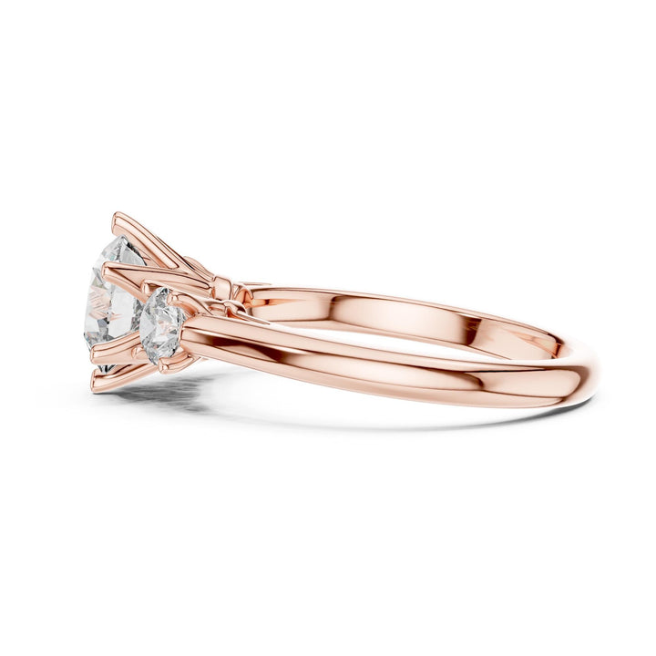 Round Cut Lab Grown Diamond Cluster Ring, 1.81ct Total, Solid Gold