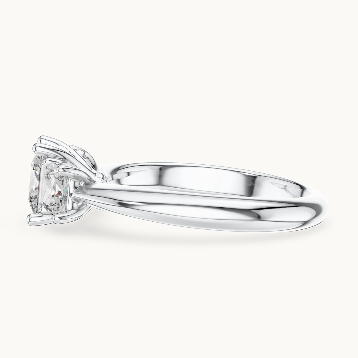 Princess Cut Lab Grown Diamond Cluster Ring, 2.00ct Total, Solid Gold
