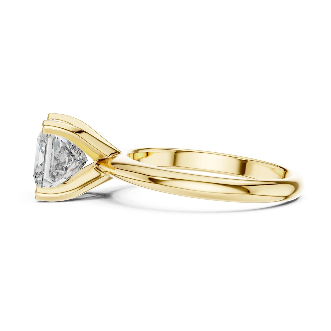 Princess Cut Lab Grown Diamond Solitaire Ring, 2.00ct Total, Solid Gold