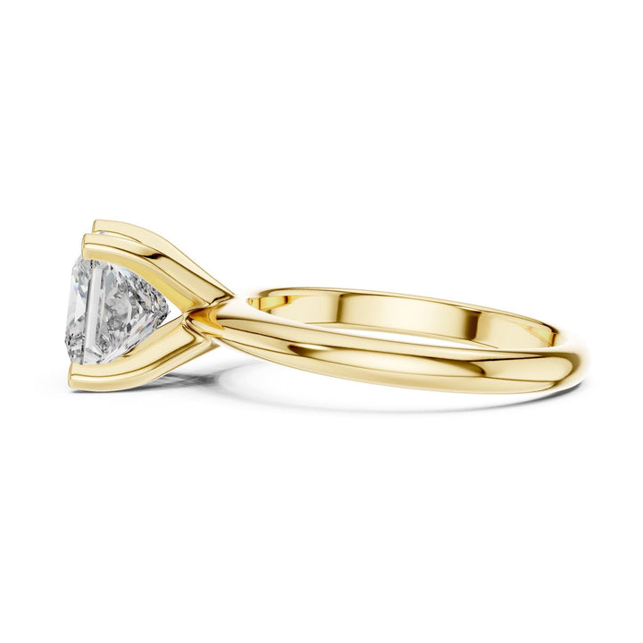 Princess Cut Lab Grown Diamond Solitaire Ring, 2.00ct Total, Solid Gold