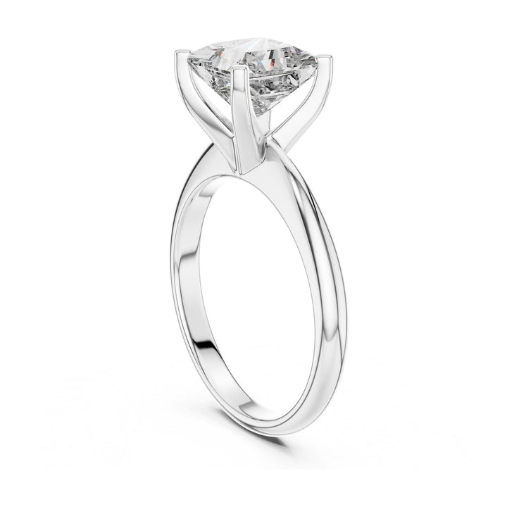 Princess Cut Lab Grown Diamond Solitaire Ring, 2.00ct Total, Solid Gold