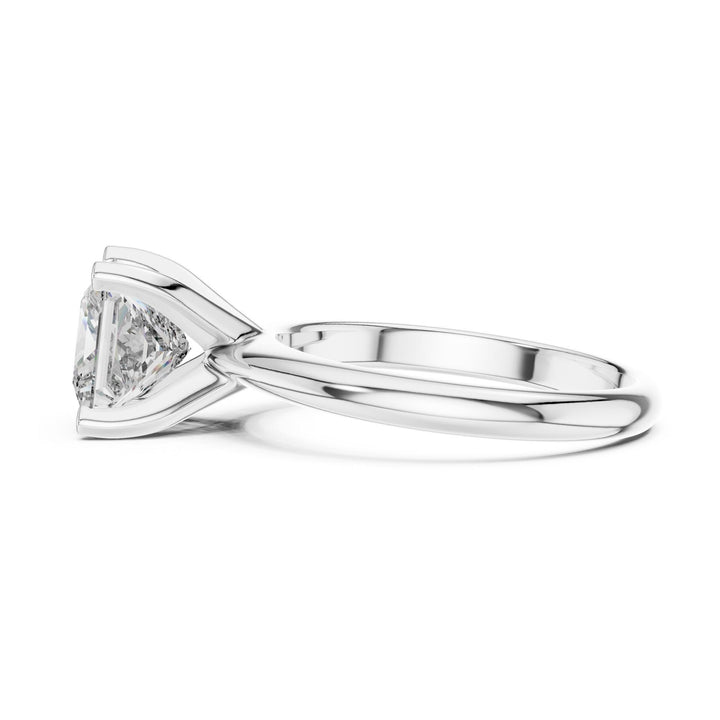 Princess Cut Lab Grown Diamond Solitaire Ring, 2.00ct Total, Solid Gold