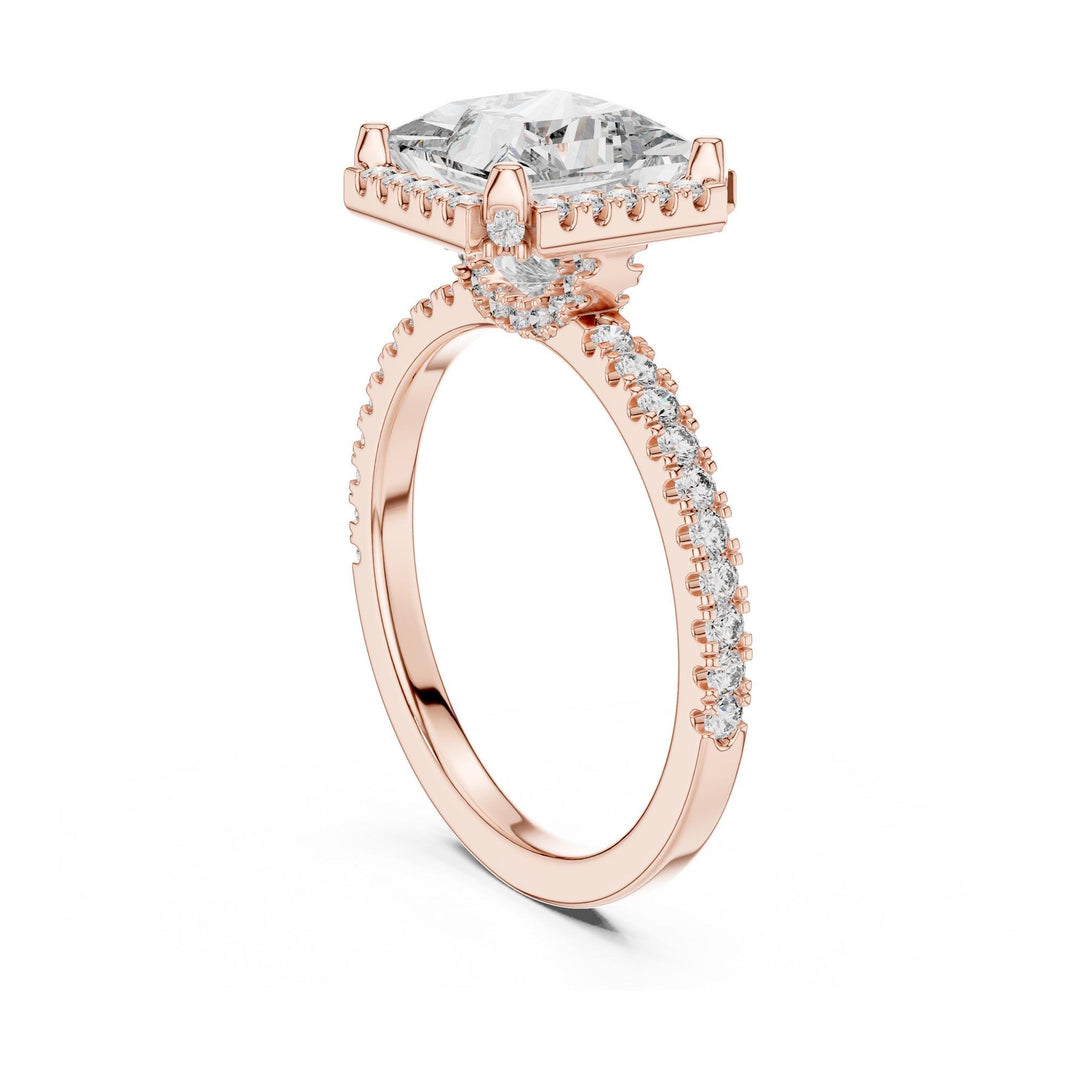 Princess Cut Lab Grown Diamond Solitaire Ring, 2.93ct Total, Solid Gold