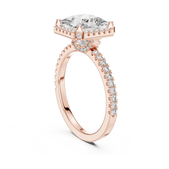 Princess Cut Lab Grown Diamond Solitaire Ring, 2.93ct Total, Solid Gold