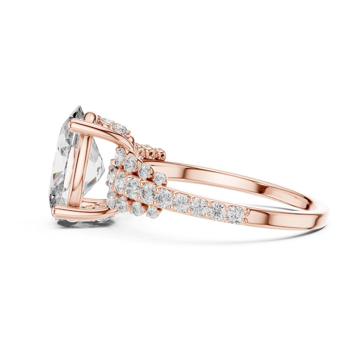 Oval Cut Lab Grown Diamond Solitaire Ring, 2.57ct Total, Solid Gold