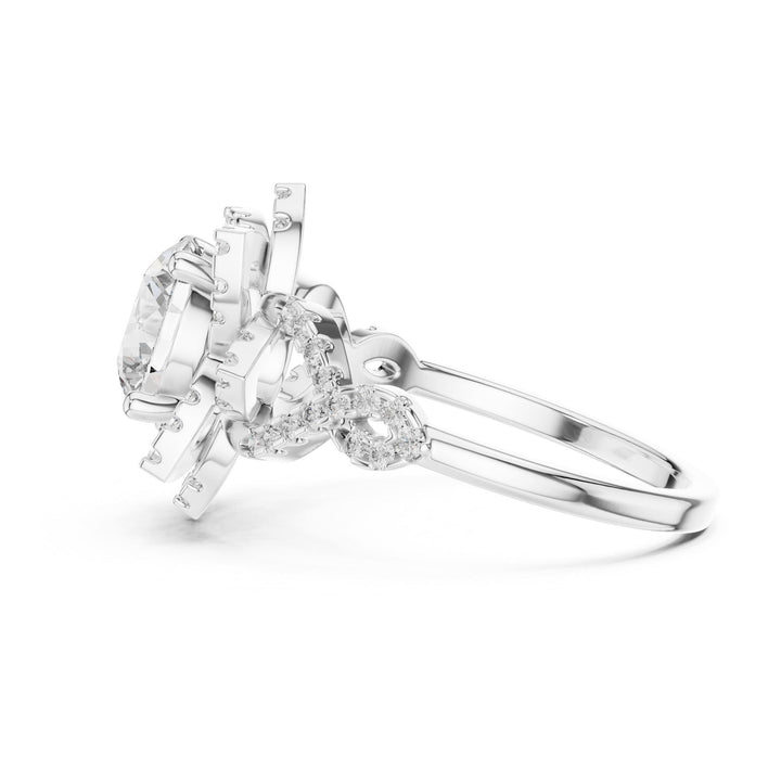 Round Cut Lab Grown Diamond Solitaire Ring, 1.82ct Total, Solid Gold
