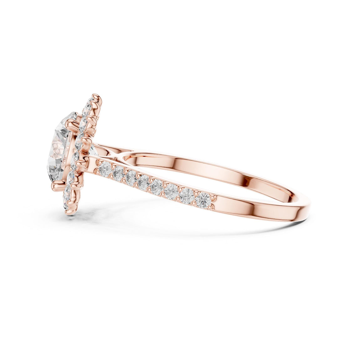 Round Cut Lab Grown Diamond Solitaire Ring, 1.98ct Total, Solid Gold
