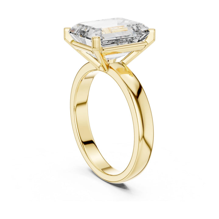 Emerald Cut Lab Grown Diamond Solitaire Ring, 2.00ct Total, Solid Gold