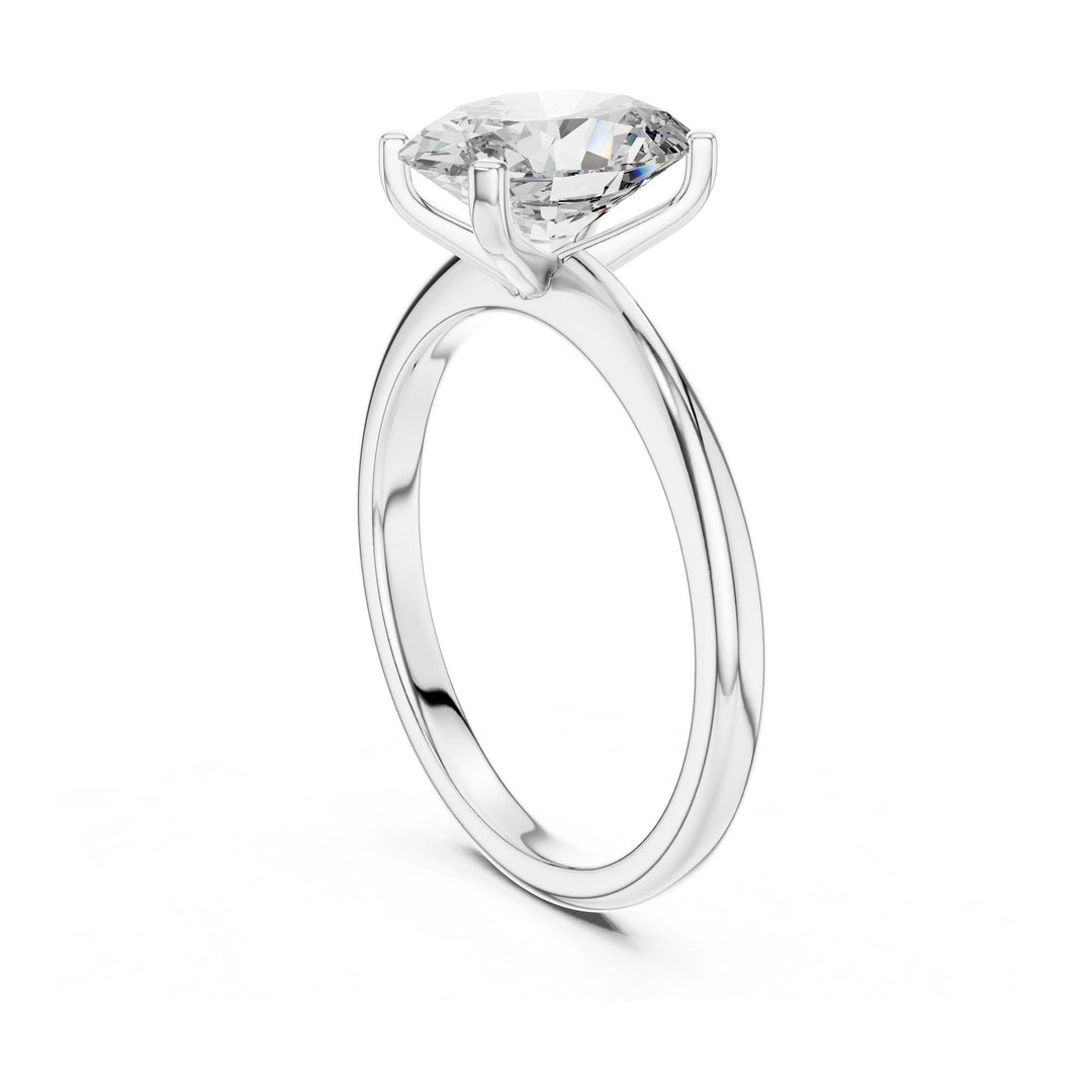 Oval Cut Lab Grown Diamond Solitaire Ring, 2.00ct Total, Solid Gold