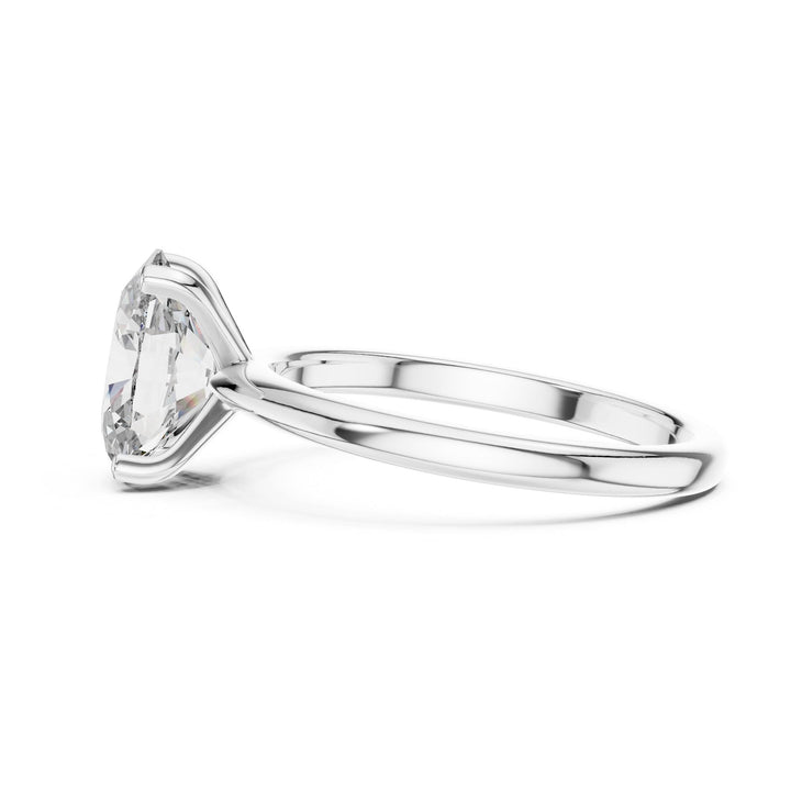 Oval Cut Lab Grown Diamond Solitaire Ring, 2.00ct Total, Solid Gold