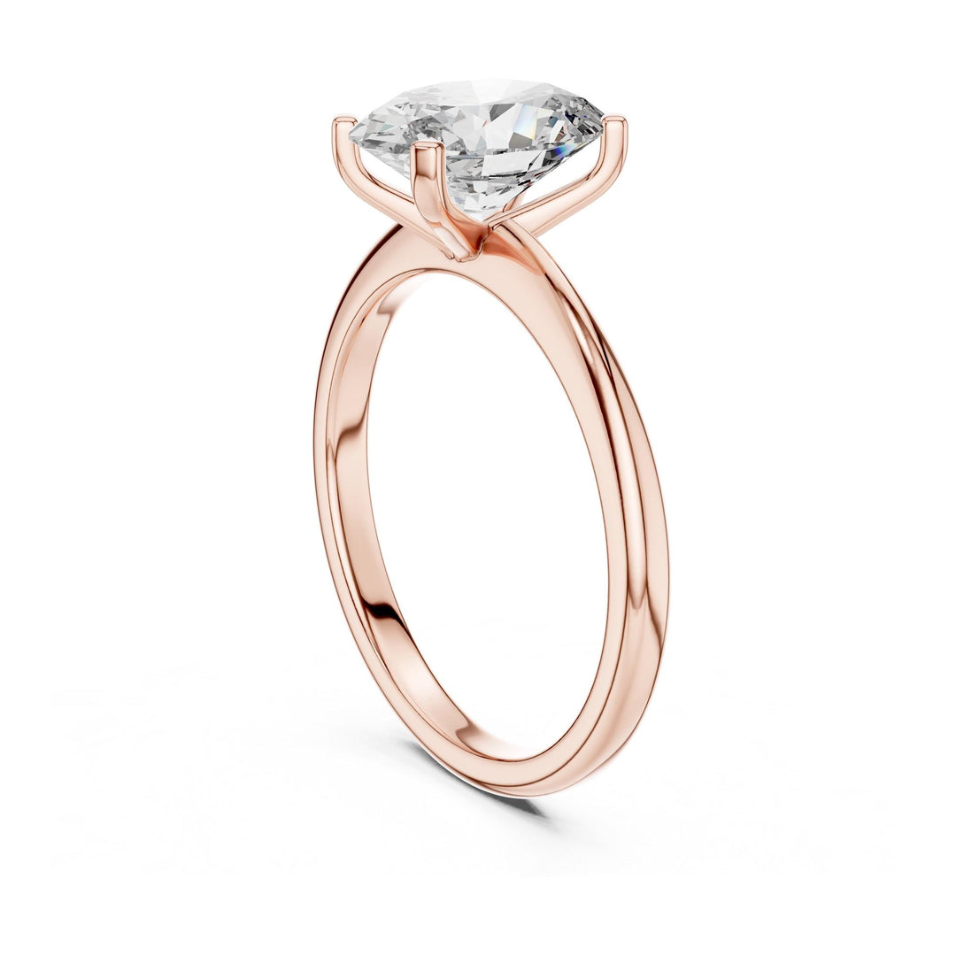 Oval Cut Lab Grown Diamond Solitaire Ring, 2.00ct Total, Solid Gold