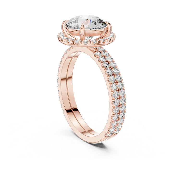 Round Cut Lab Grown Diamond Solitaire Ring, 2.83ct Total, Solid Gold