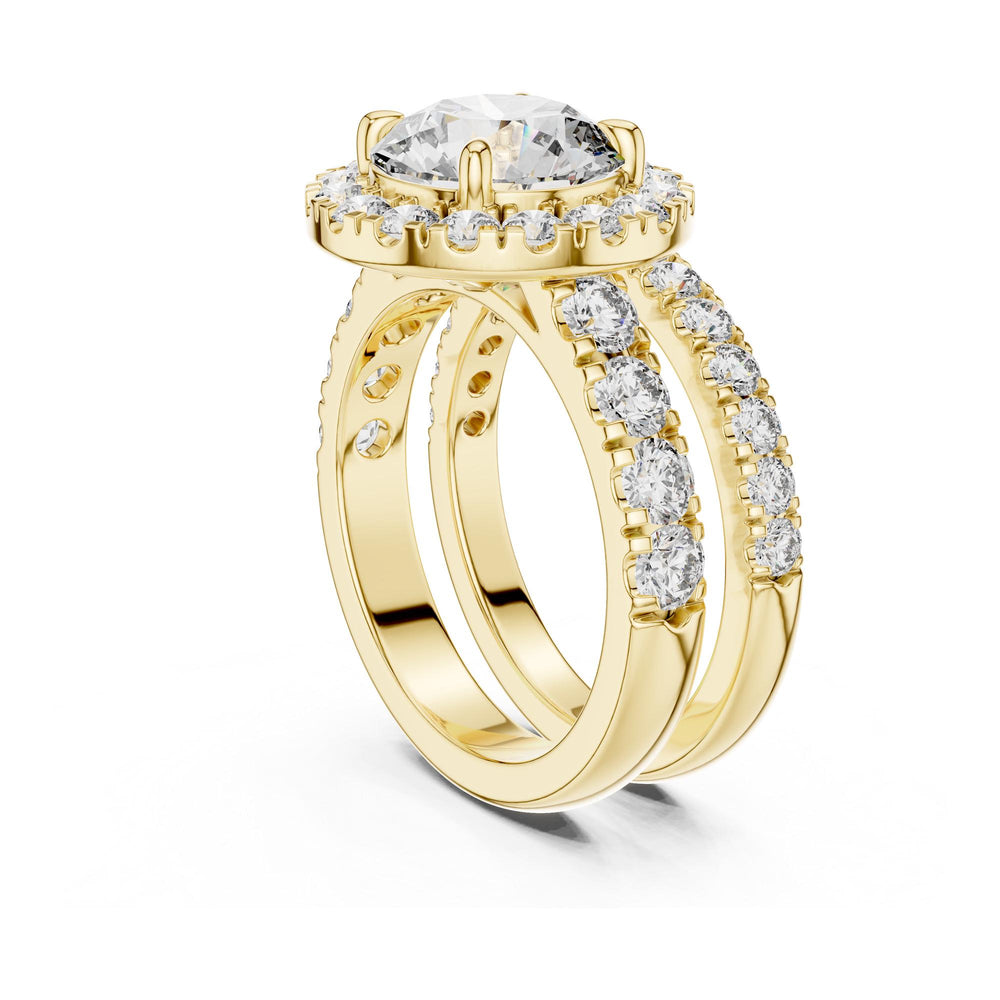 Round Cut Lab Grown Diamond Solitaire Ring, 4.83ct Total, Solid Gold
