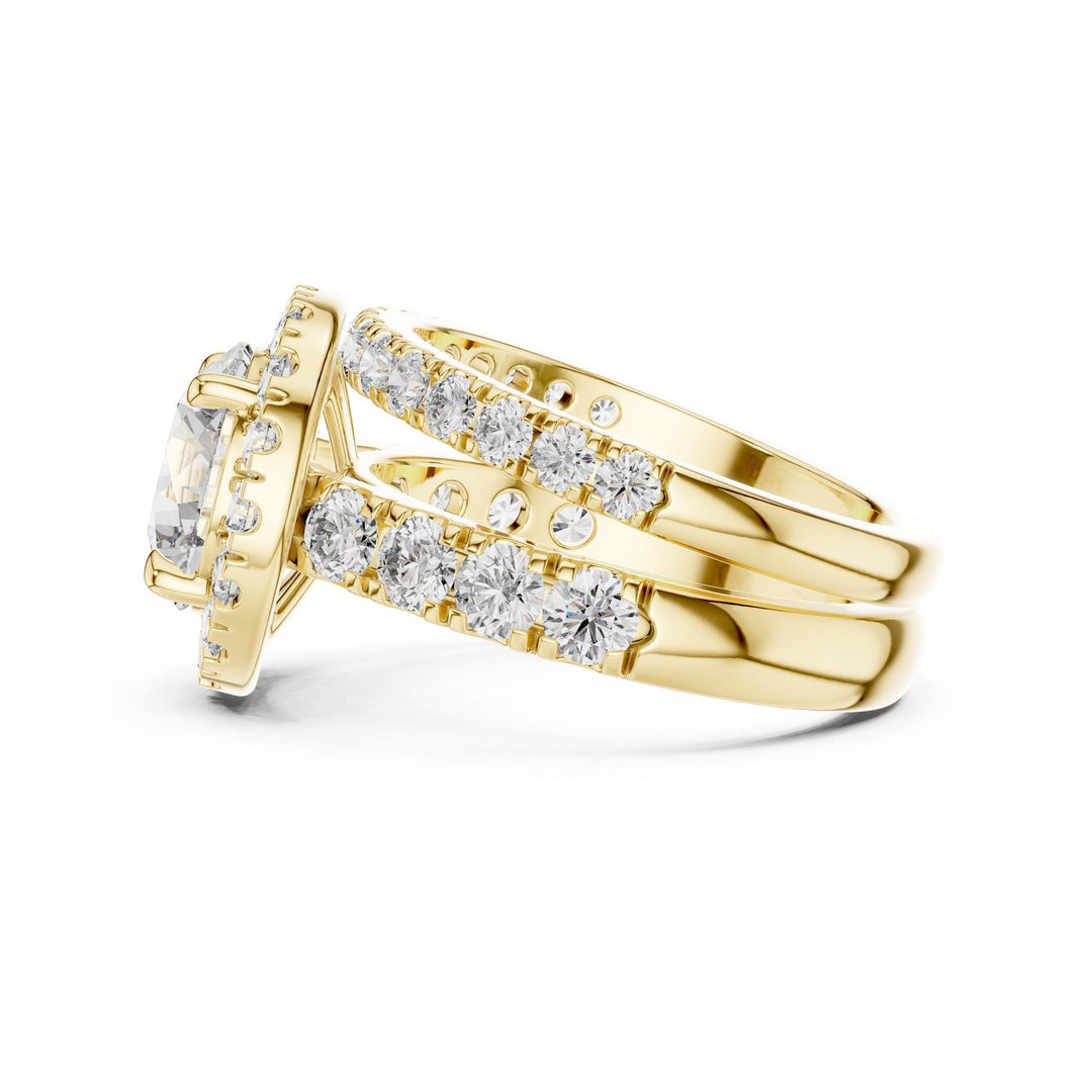 Round Cut Lab Grown Diamond Solitaire Ring, 4.83ct Total, Solid Gold