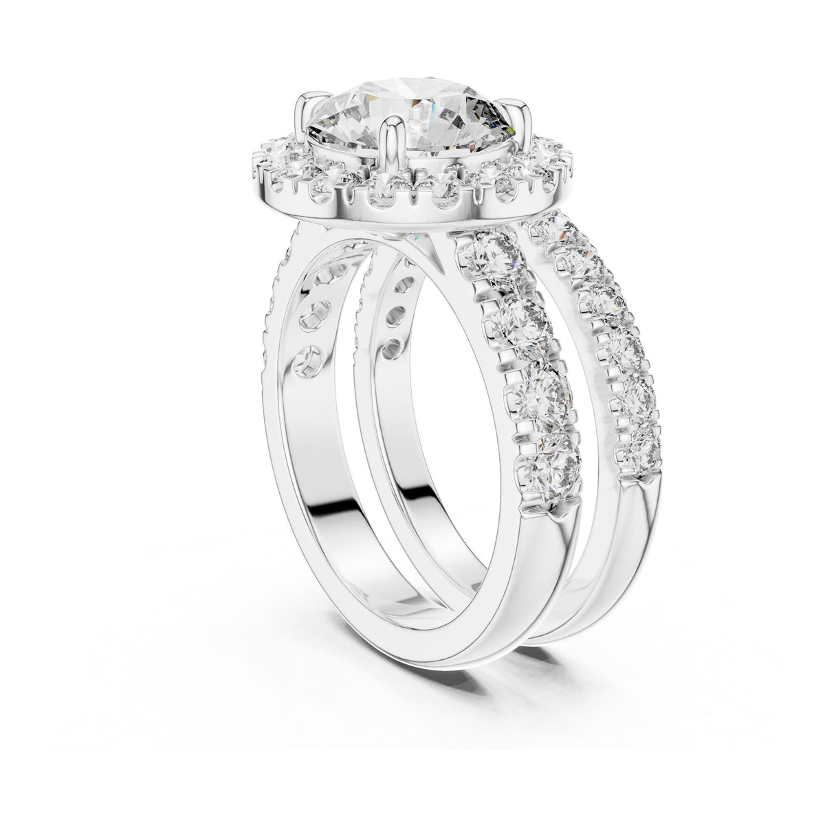 Round Cut Lab Grown Diamond Solitaire Ring, 4.83ct Total, Solid Gold