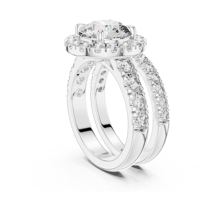 Round Cut Lab Grown Diamond Solitaire Ring, 4.83ct Total, Solid Gold