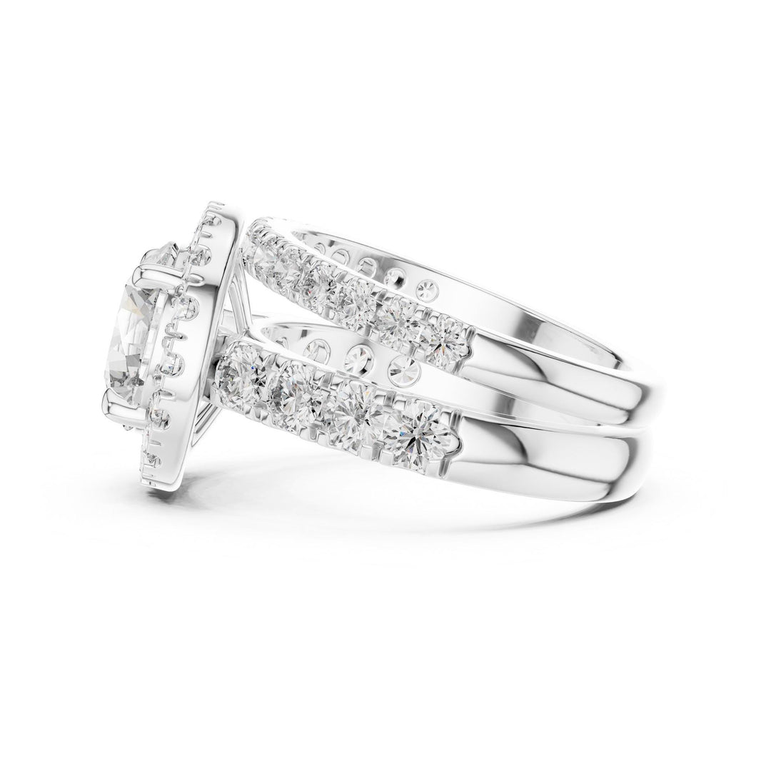 Round Cut Lab Grown Diamond Solitaire Ring, 4.83ct Total, Solid Gold