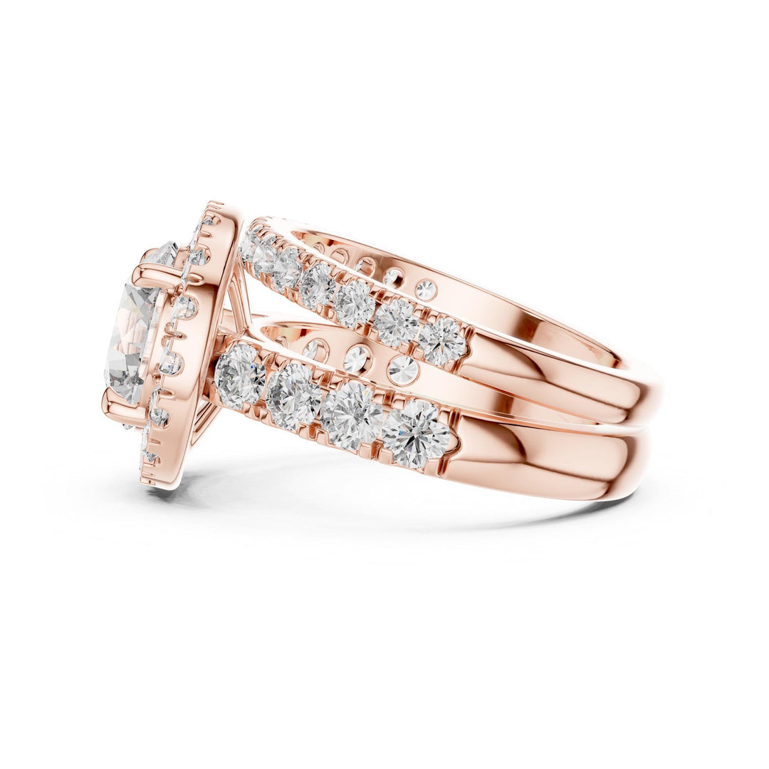Round Cut Lab Grown Diamond Solitaire Ring, 4.83ct Total, Solid Gold