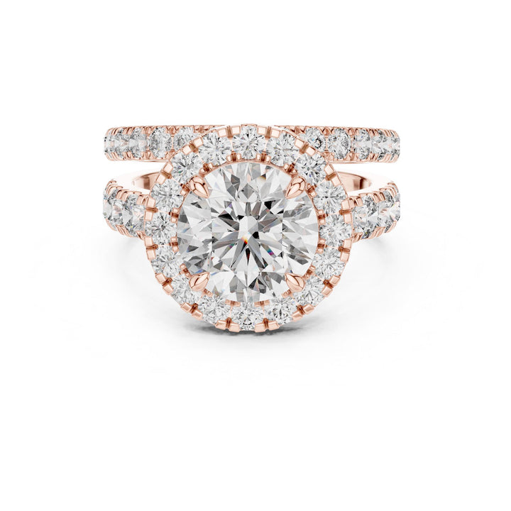 Round Cut Lab Grown Diamond Solitaire Ring, 4.83ct Total, Solid Gold