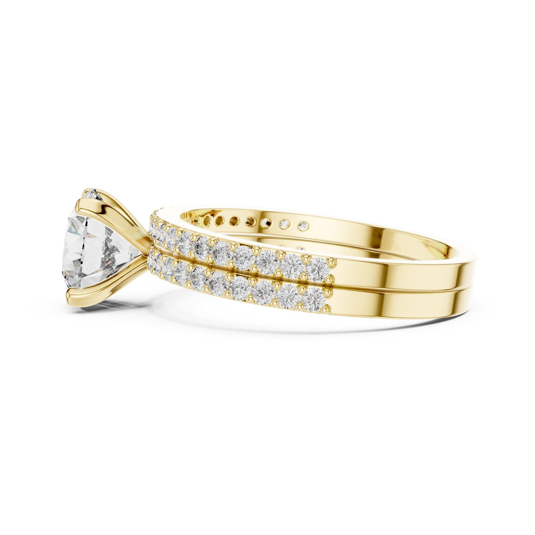Round Cut Lab Grown Diamond Solitaire Ring, 1.87ct Total, Solid Gold
