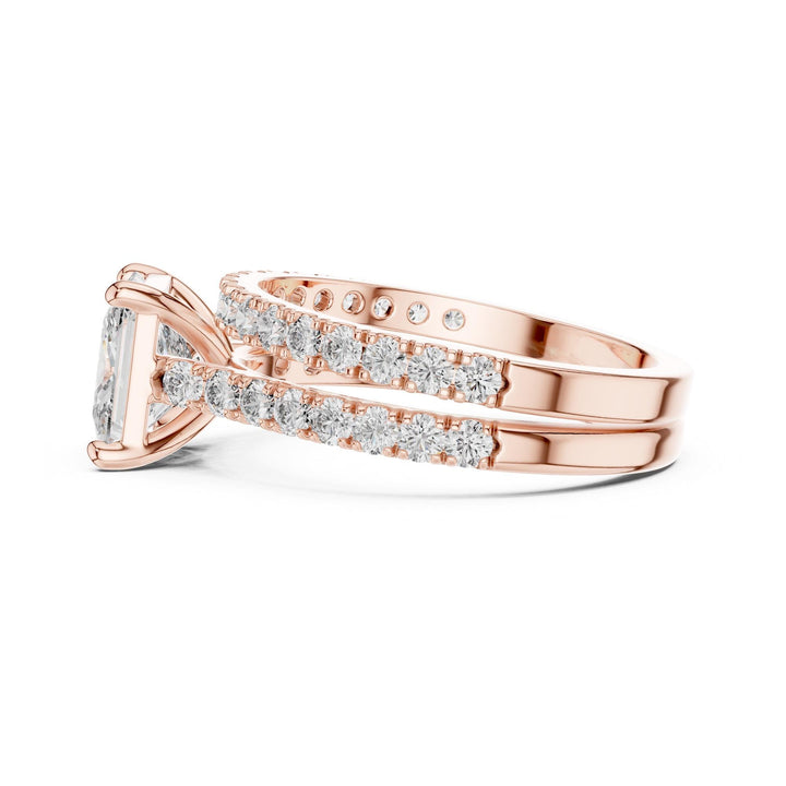 Princess Cut Lab Grown Diamond Solitaire Ring, 2.46ct Total, Solid Gold