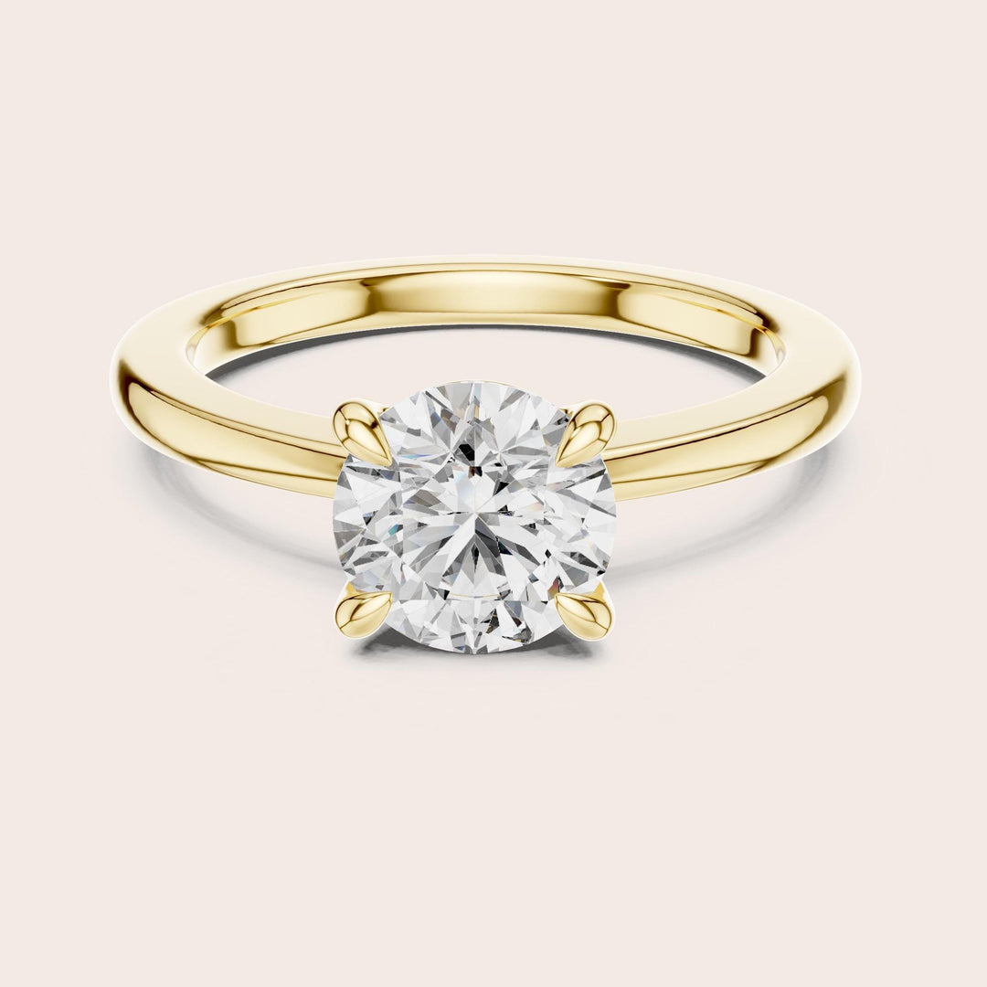Round Cut Lab Grown Diamond Solitaire Ring