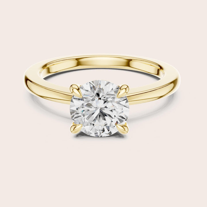 Round Cut Lab Grown Diamond Solitaire Ring