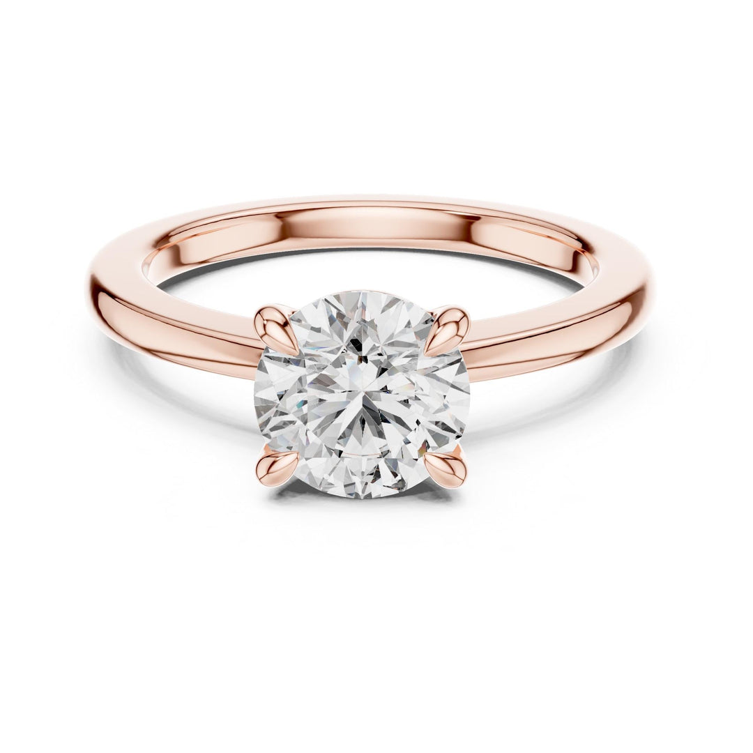Round Cut Lab Grown Diamond Solitaire Ring