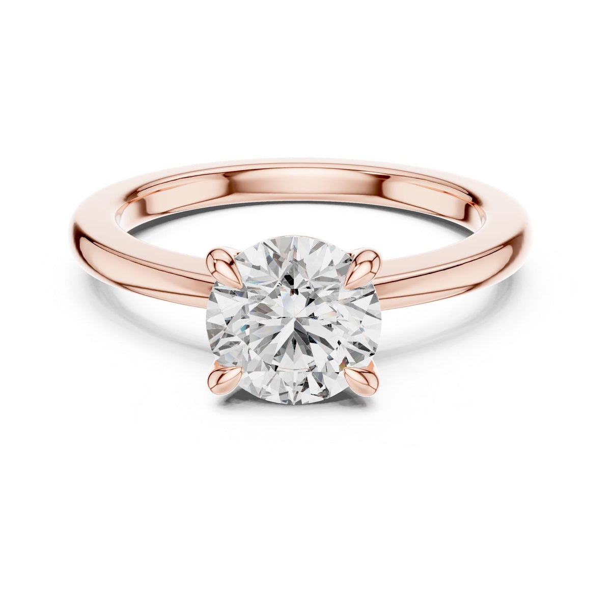 Round Cut Lab Grown Diamond Solitaire Ring