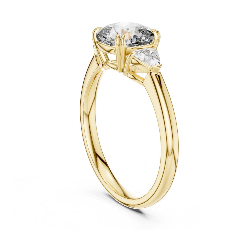 Cushion Cut Lab Grown Diamond Cluster Ring, 2.09ct Total, Solid Gold