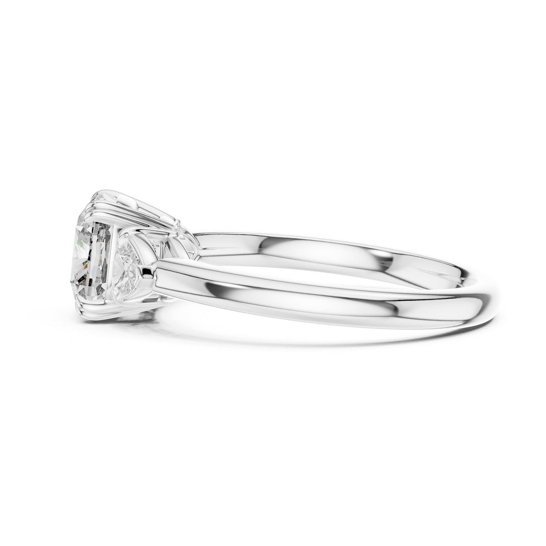 Cushion Cut Lab Grown Diamond Cluster Ring, 2.09ct Total, Solid Gold