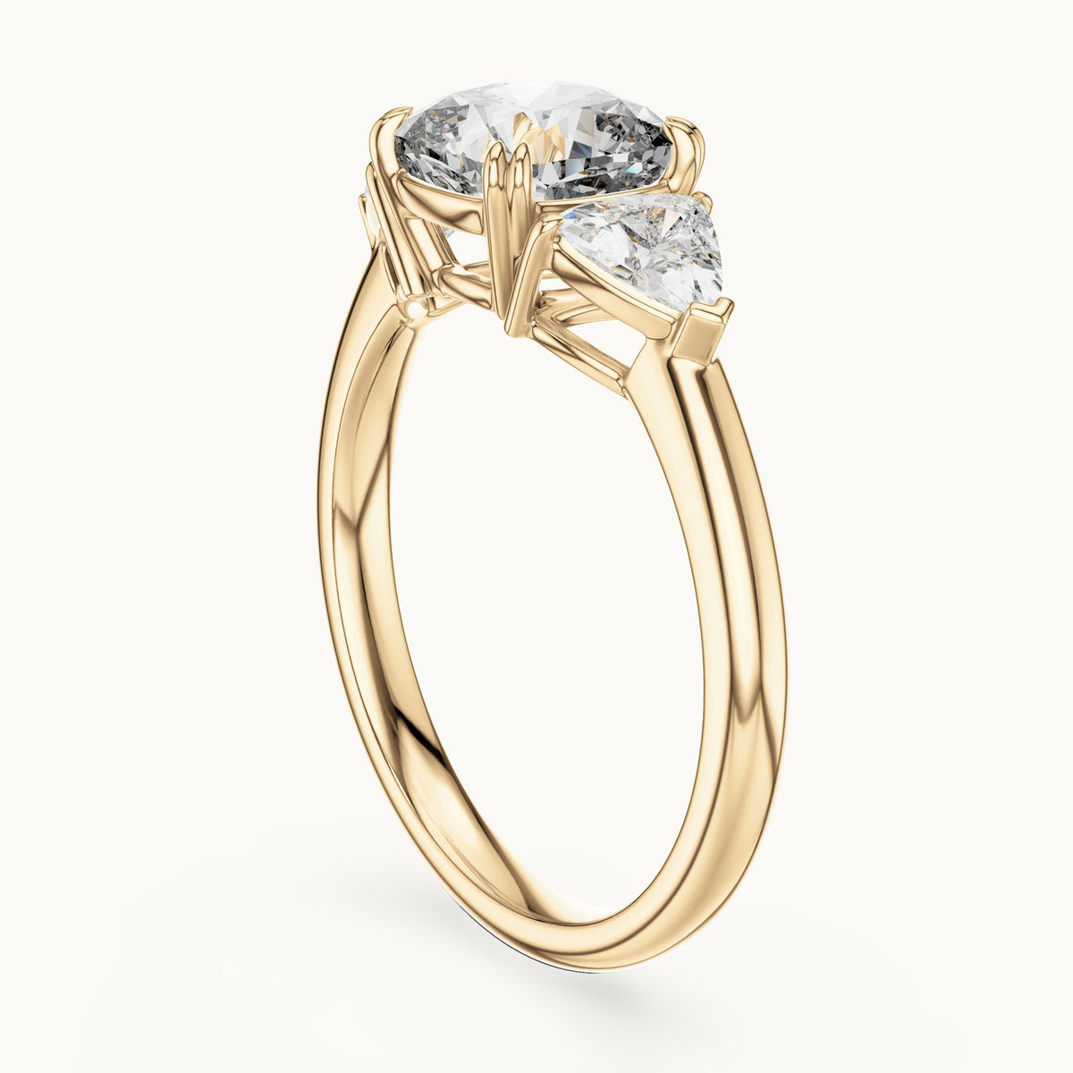 Cushion cut lab-grown diamond cluster ring in 14K yellow gold, 2.39 CT TW, view 2
