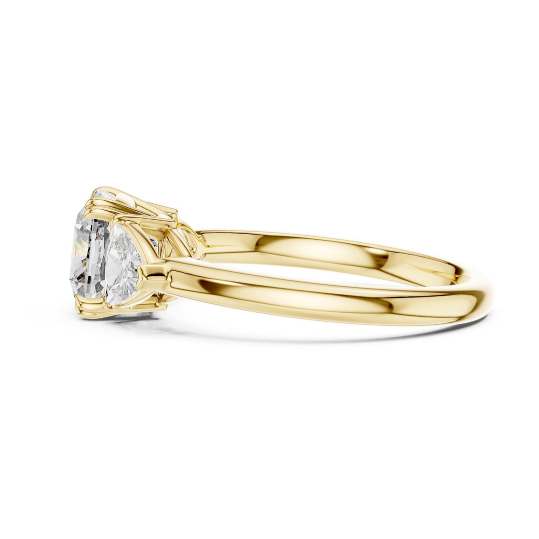 Cushion Cut Lab Grown Diamond Cluster Ring, 2.39ct Total, Solid Gold