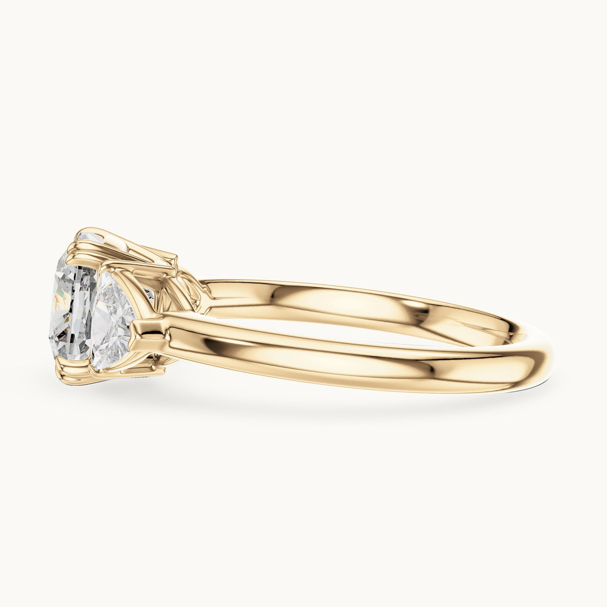 Cushion cut lab-grown diamond cluster ring in 14K yellow gold, 2.39 CT TW, view 3