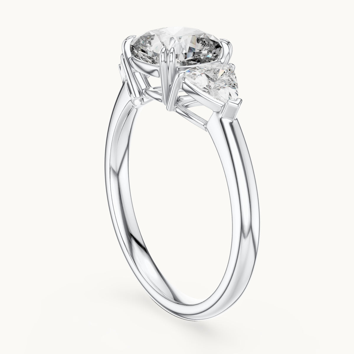 Cushion cut lab-grown diamond cluster ring in 14K white gold, 2.39 CT TW, view 1