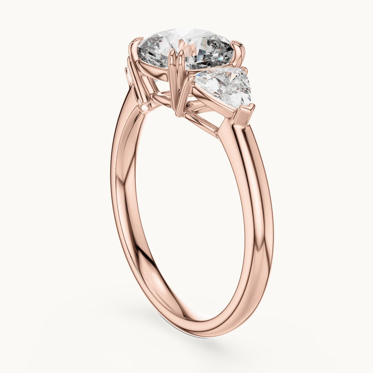Cushion cut lab-grown diamond cluster ring in 14K rose gold, 2.39 CT TW, view 1
