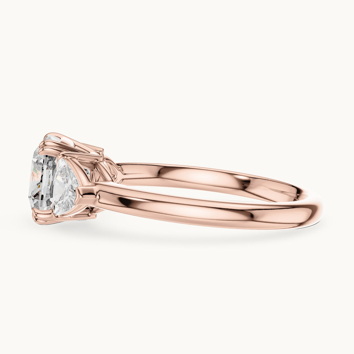 Cushion cut lab-grown diamond cluster ring in 14K rose gold, 2.39 CT TW, view 2
