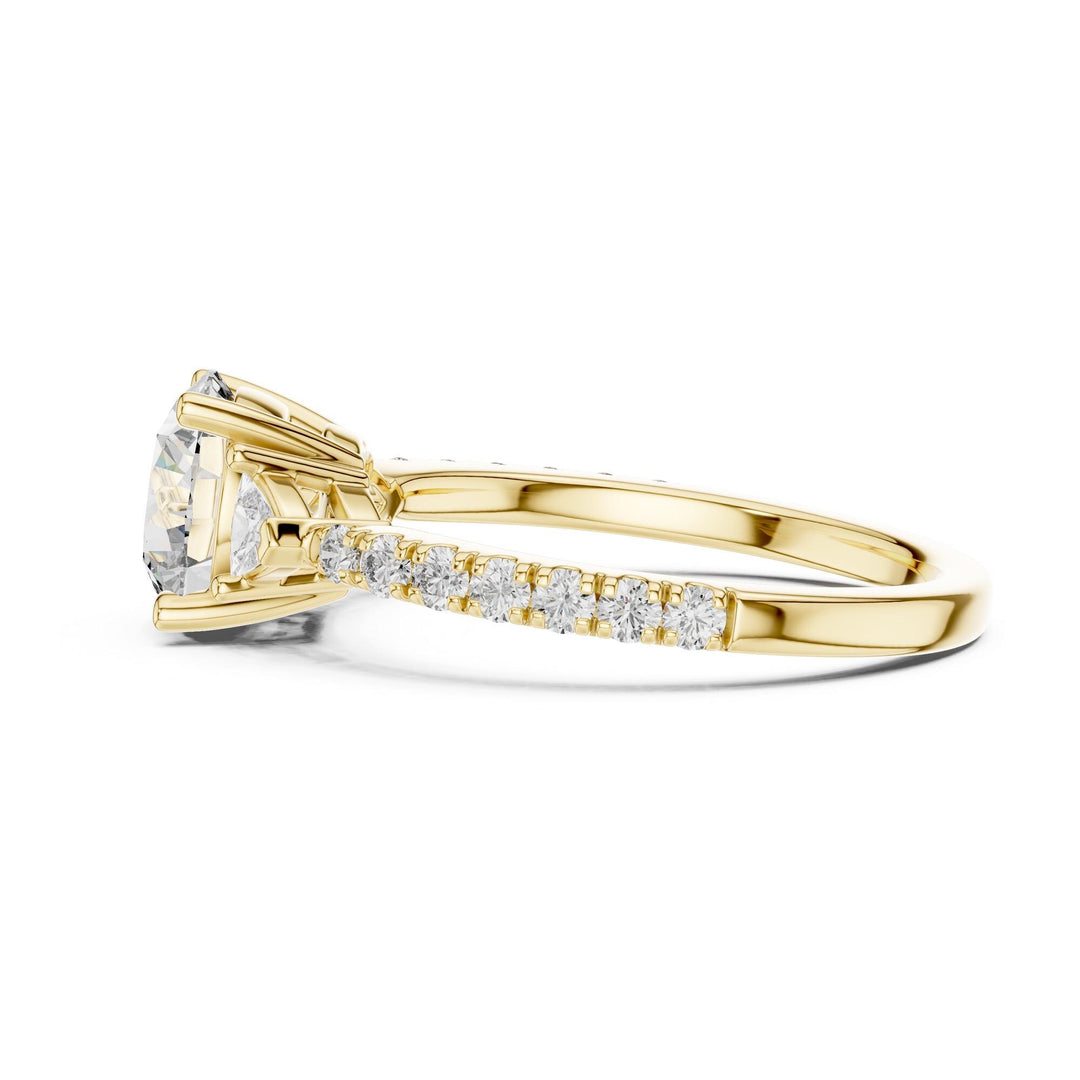 Round Cut Lab Grown Diamond Solitaire Ring, 1.78ct Total, Solid Gold
