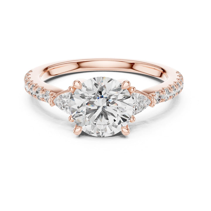 Round Cut Lab Grown Diamond Solitaire Ring, 1.78ct Total, Solid Gold