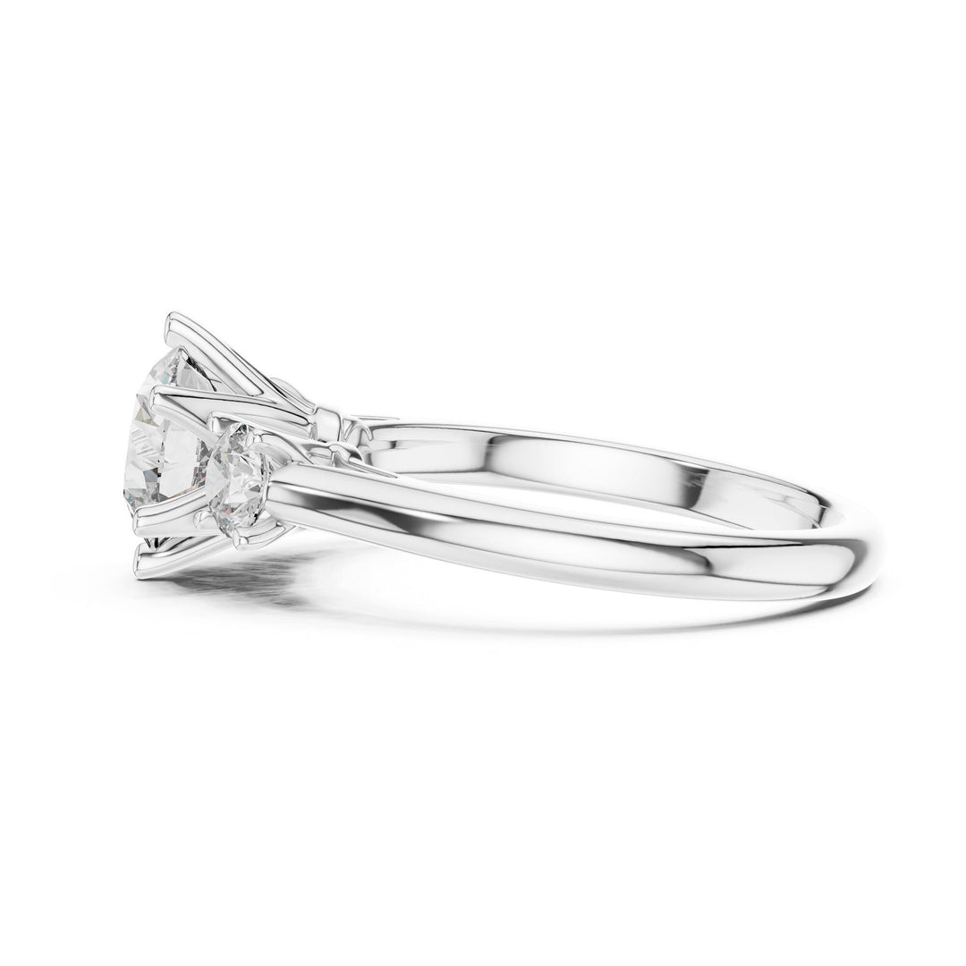 Round Cut Lab Grown Diamond Cluster Ring, 1.81ct Total, Solid Gold