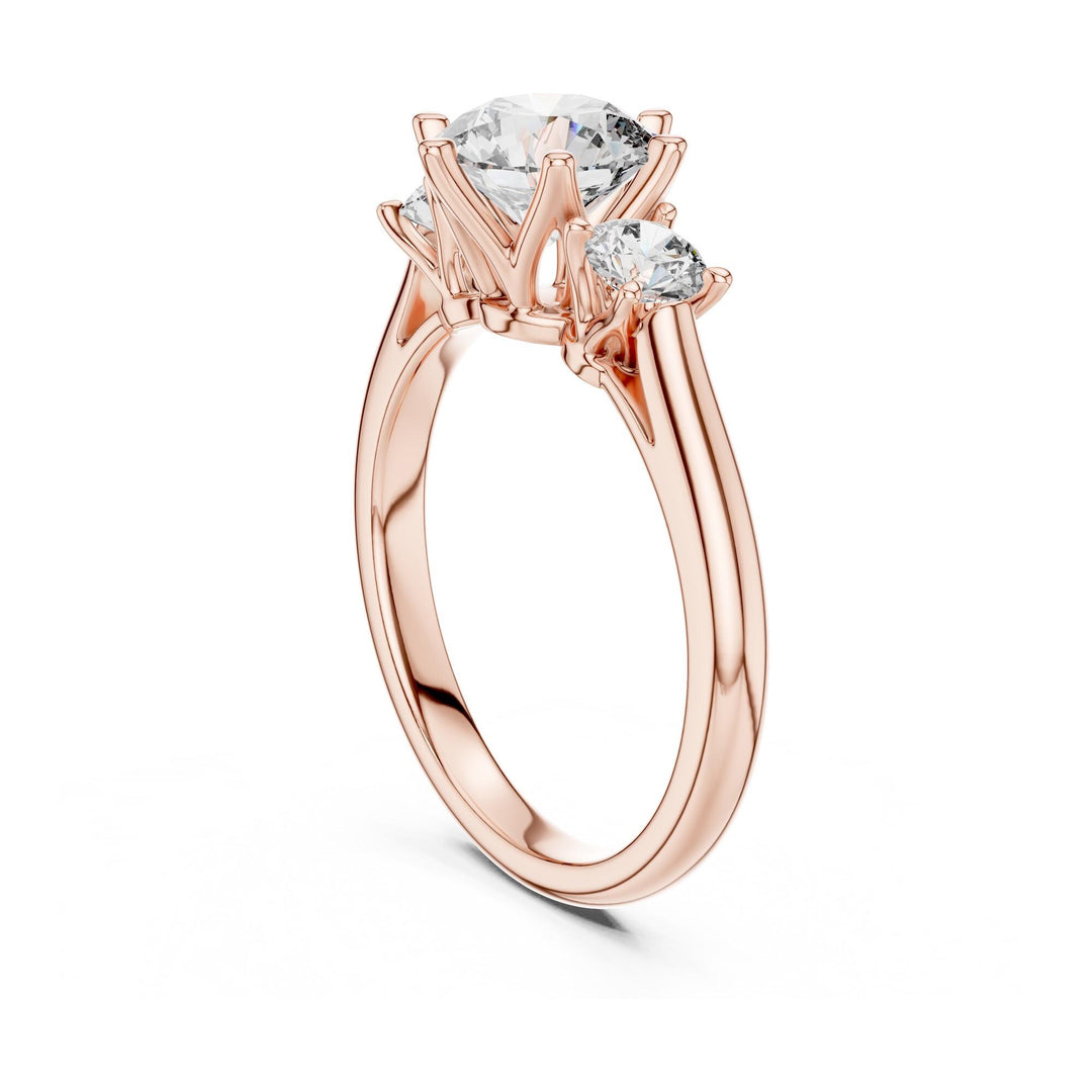 Round Cut Lab Grown Diamond Cluster Ring, 1.81ct Total, Solid Gold