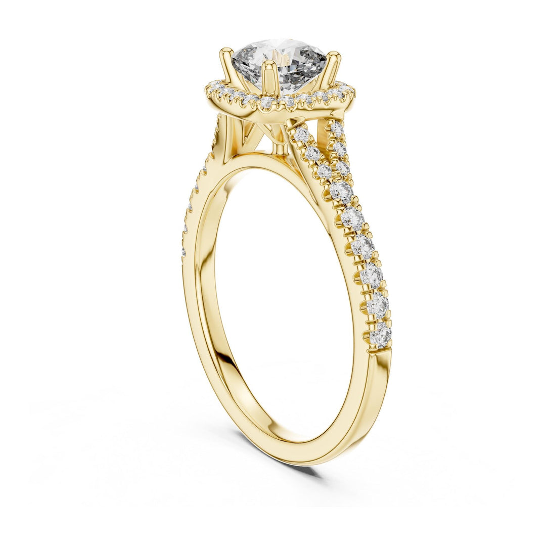 Cushion Cut Lab Grown Diamond Solitaire Ring, 1.38ct Total, Solid Gold