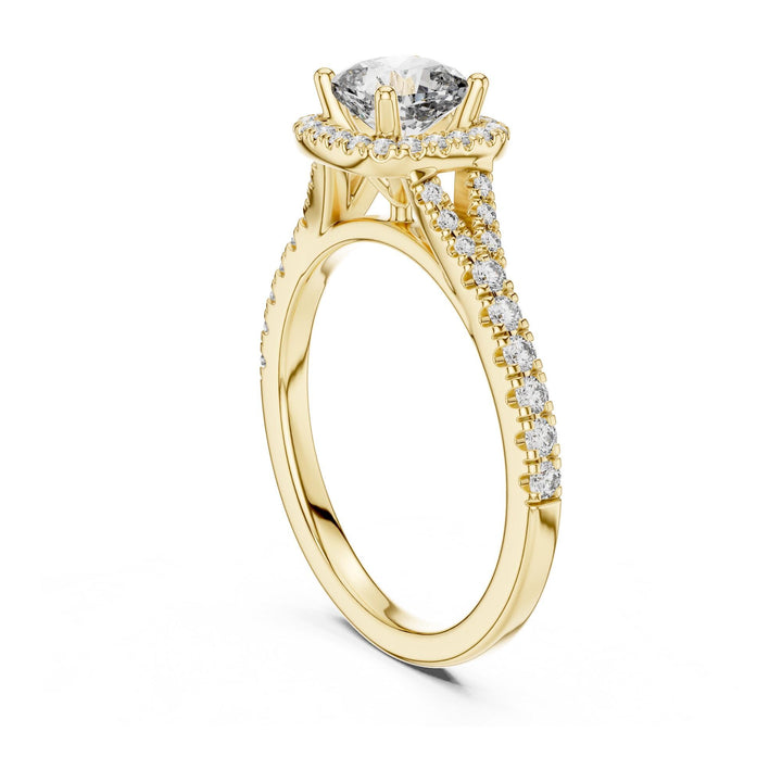 Cushion Cut Lab Grown Diamond Solitaire Ring, 1.38ct Total, Solid Gold