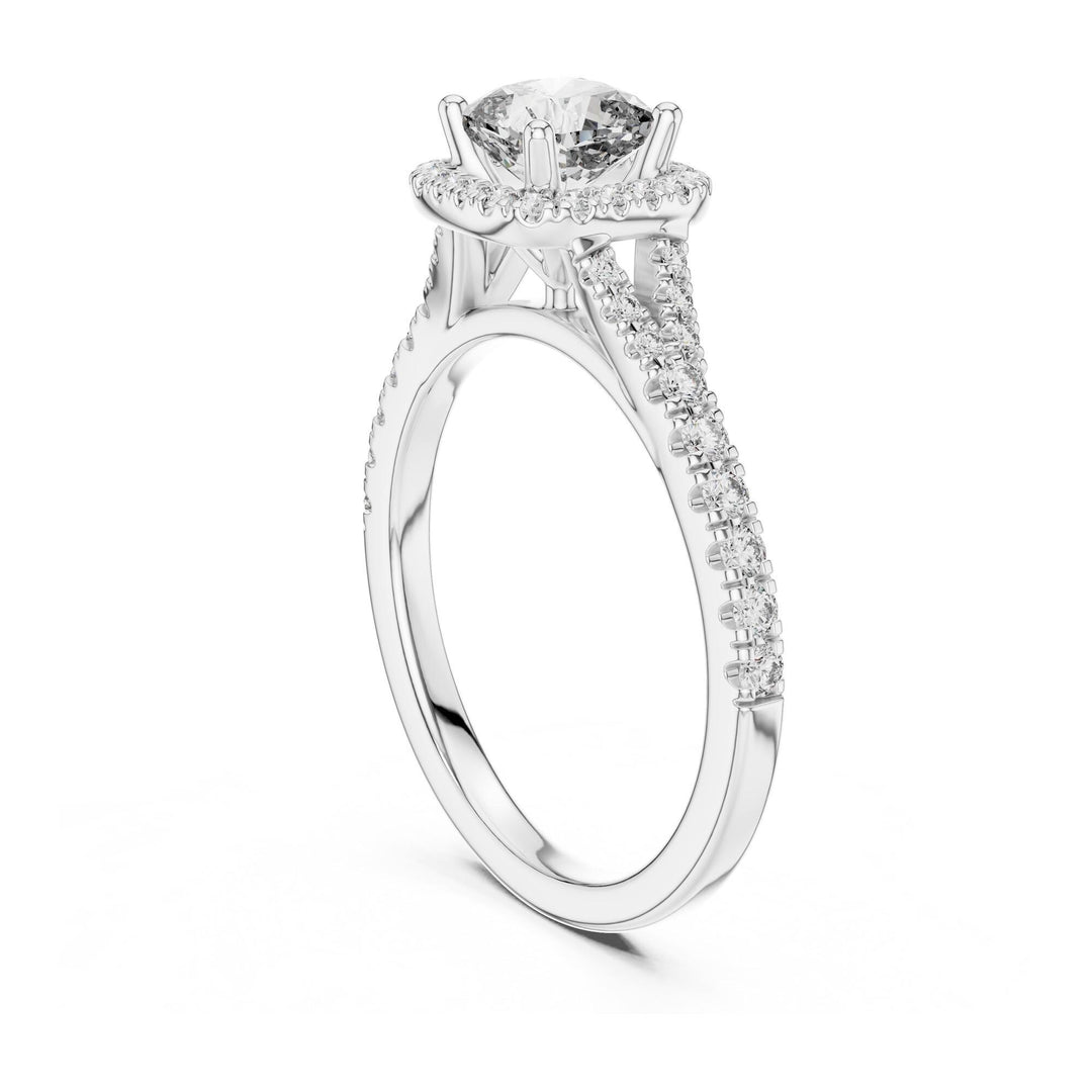 Cushion Cut Lab Grown Diamond Solitaire Ring, 1.38ct Total, Solid Gold