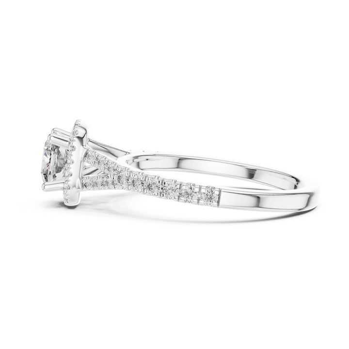 Cushion Cut Lab Grown Diamond Solitaire Ring, 1.38ct Total, Solid Gold